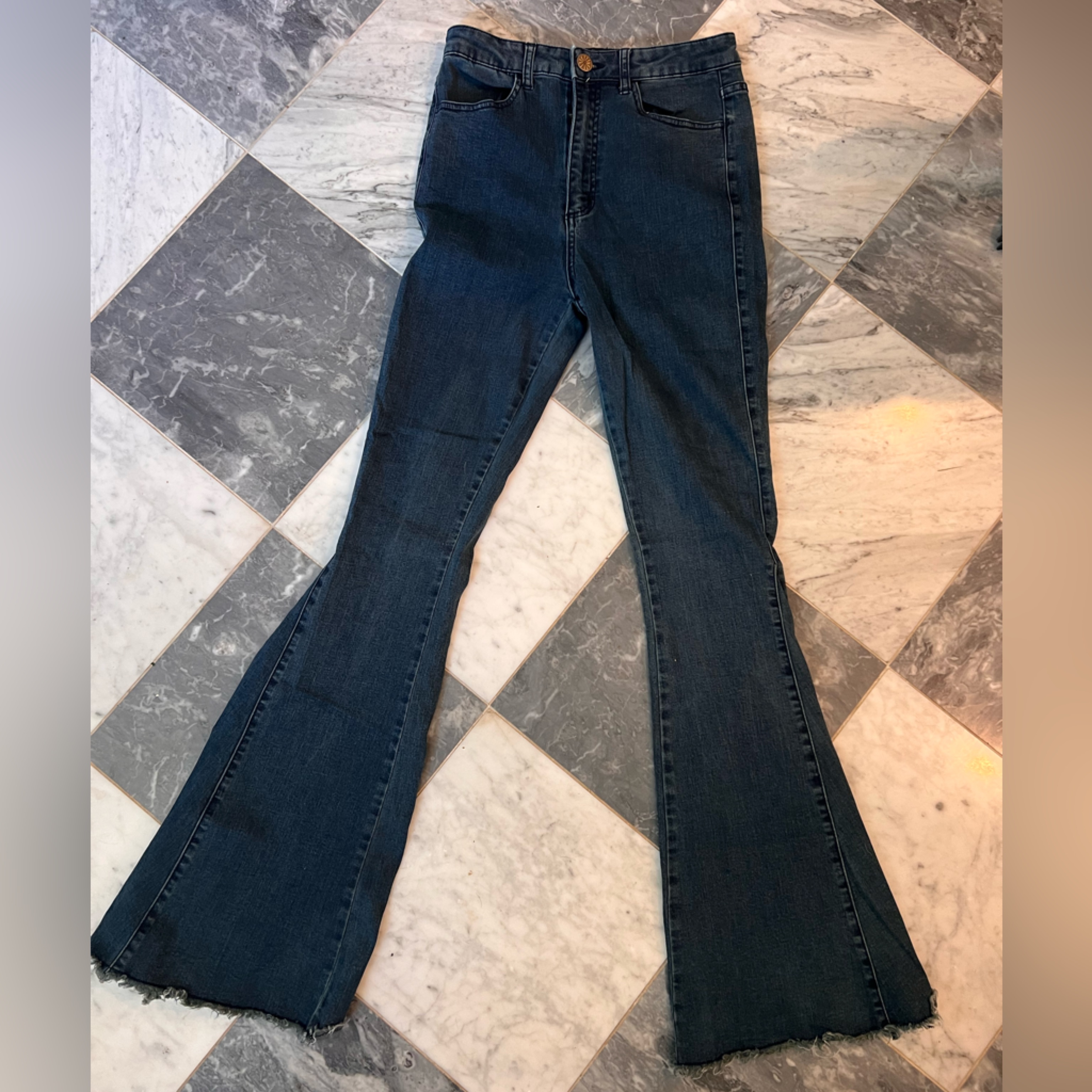 Show Me Your Mumu Dark Blue Flare Jeans